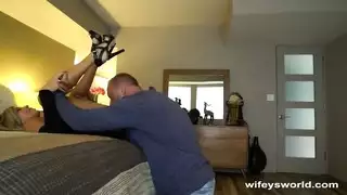 voluptuous older woman shows off her big breasts for fucking