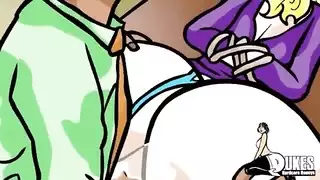 خيال الجنس الجماعي: سكرتيرة شقراء تمتلئ بسائل الرجال العرب