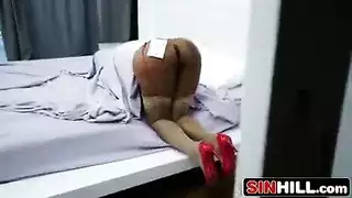 interracial stepfantasy: mature ebony woman dominated by stepboy